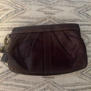 Coach Brown Leather Clutch